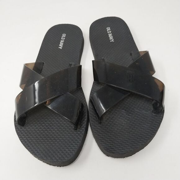 OLD NAVY SANDALS/FLIP FLOPS. BLACK. SIZE 7. - Picture 3 of 7